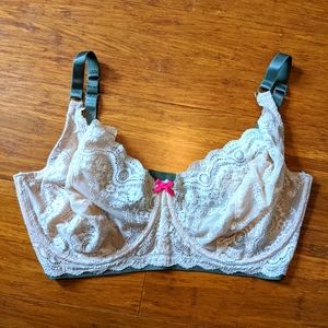 36G Heidi Klum bra, light pink/olive green